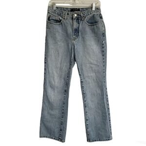 Vintage The Limited Denim Bootcut Jeans Sz 8 Blue Light Wash Fade Distre…